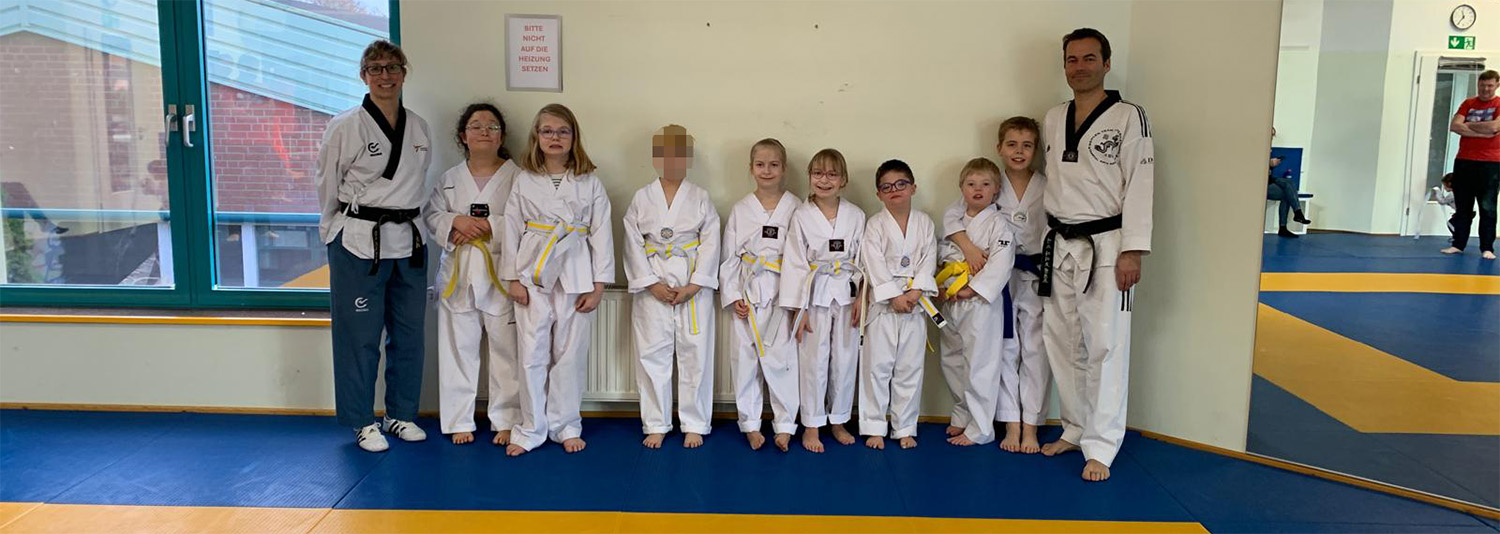 Erste Prüfung beim inklusiven Taekwondo