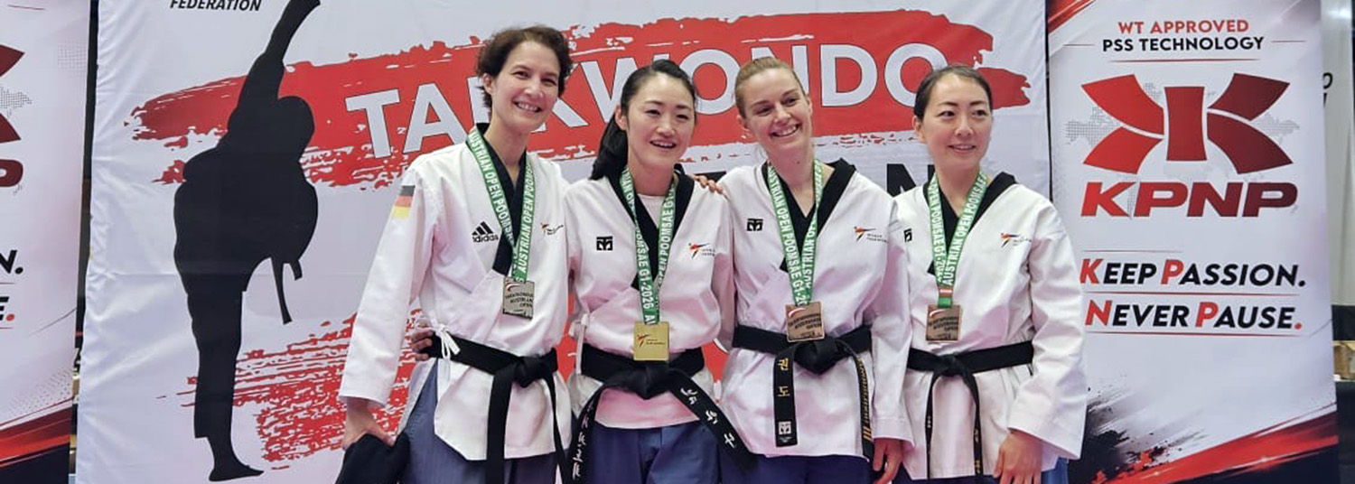 Taekwondo-SportlerInnen international unterwegs